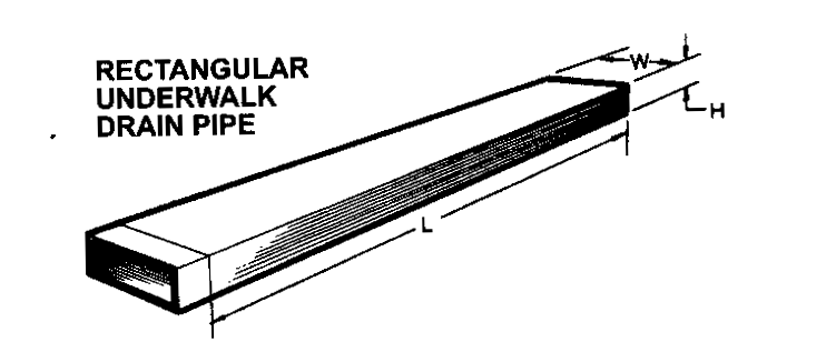 Rectangular Underwalk Drian Pipe Rectangular Underwalk Drian Pipe